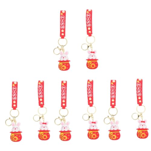 GALPADA 8stücke Cartoon Bunny Schlüsselanhänger Metall Hase Für Neujahrsdekoration Bastelbedarf Süßes Für Freunde Und Familie von GALPADA