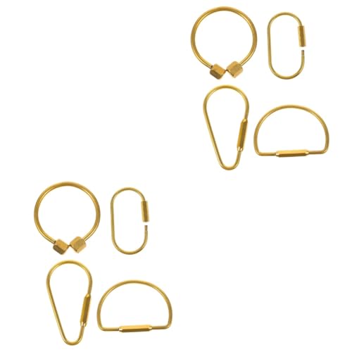 GALPADA 8stücke Schlüsselringe Aus Messing Förmige Förmige Tropfenform Split-Ringe Für Schlüsselanhänger Und Bastelprojekte Für Kreative Und Erinnerungsstücke von GALPADA