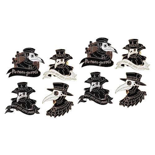 GALPADA 8 Stk Krähe Brosche Geschenke Vogel-Abzeichen Halloween-Anstecknadel Metallbrosche badge stema Dekorationen schmücken Öl Abzeichen Partyzubehör Punk Stift Schnabel von GALPADA