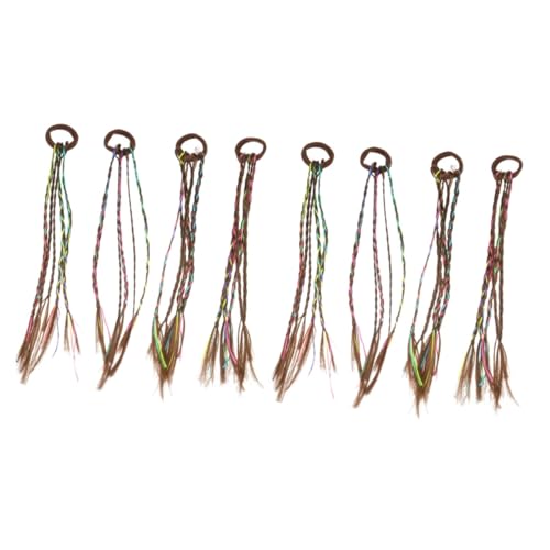 GALPADA 8stücke Bunte Junge Mädchen-wollzöpfe Für Partys Teiliges Farbenfroher Geflochtener Perücken Für Mädchen Haardekoration Für Feste Und Fotos von GALPADA