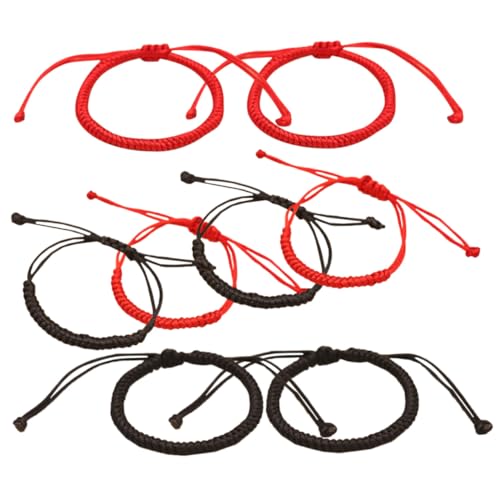 GALPADA 8 Stück Handgefertigte Teilig Verstellbare Armbänder aus Geflochtenem Band Einfache und Stylische Handgelenksketten für Damen und Herren Freundschaftsarmbänder Passend zu Alltag von GALPADA