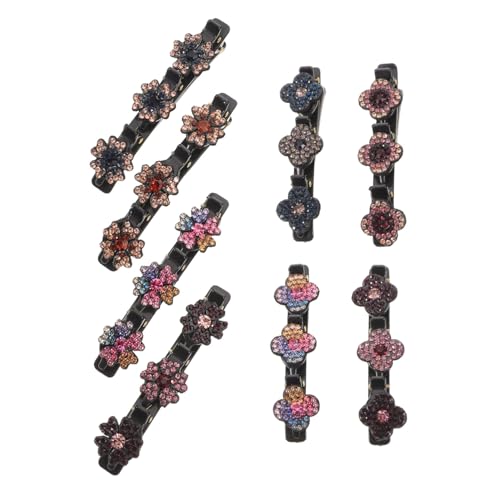 GALPADA 8 Stück Teiliges Blumen-haarspangen Kleine Flache Klammern mit Fester Fixierung Leichte und Schonende Haarklammern für Damen und Mädchen Geeignet für Sommer Strand und Alltag von GALPADA