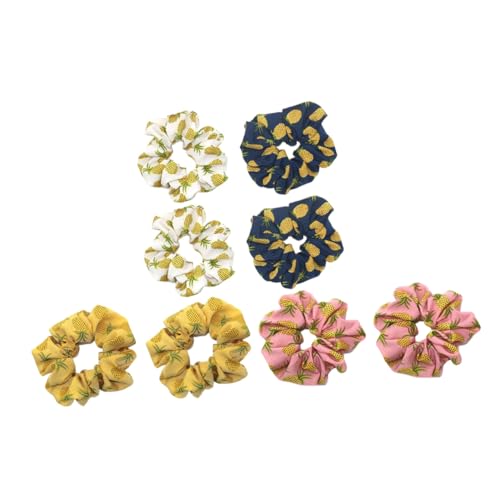 GALPADA 8 Stück Teiliges Haargummi Ananas muster Elastische Ponytail Tie Ringe Weiche Strapazierfähige Haarschleifen für Damen Bequemes Haarschmuck accessoire für Alltag Zufällige Farbe von GALPADA
