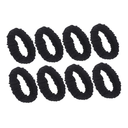 GALPADA 8 Stück Teiliges Schwarzes Samt scrunchie Nahtlose Elastische Haargummis mit Hoher Dehnbarkeit Weiche Dutt halter für Damen und Mädchen Schonend für Empfindliches Haar Bequem von GALPADA
