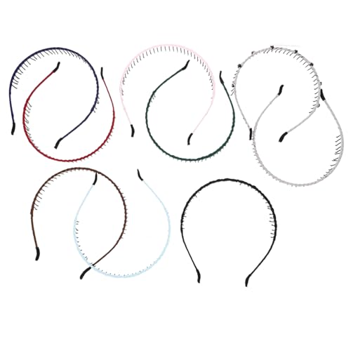 GALPADA 8 Stück Teiliges Zahnkamm Stirnband Rutschfeste Haarreifen mit Zähnen Farblich Gemischt Langlebig und Vielseitig für Damen und Herren Passend für Alltag Party und Schule von GALPADA