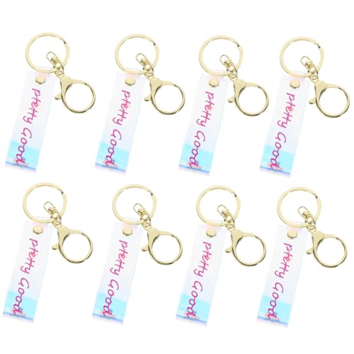 GALPADA 8stücke Schlüsselanhänger Mit Karabinerhaken Modische Auto Und Taschenanhänger Langlebige TPU-Riemen Mit Regenbogen-laserdesign Für Frauen Und Männer Für Schlüssel von GALPADA