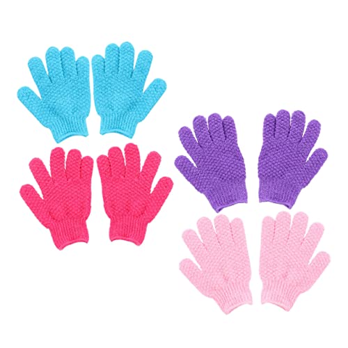 GALPADA 8Stücke Peeling Handschuhe für Körperpeeling Wiederverwendbare Duschhandschuhe aus Polyester für Frauen und Männer Entfernt Abgestorbene Hautzellen für Dusche und Bad von GALPADA