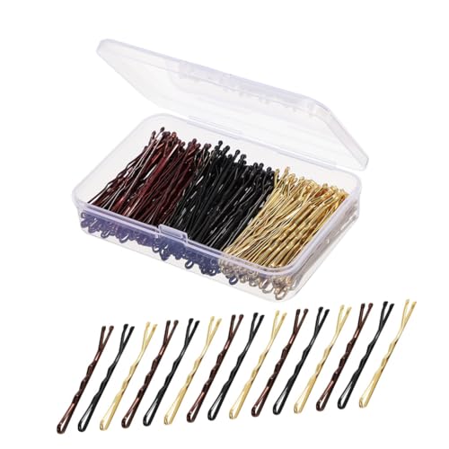 GALPADA 900 Teiliges Haarspangen Set für Frauen und Mädchen Dekorative Unsichtbare Wellen Haarspangen in Drei Farben Fester Sitz Ergonomisch Leicht mit Aufbewahrungsbox für von GALPADA