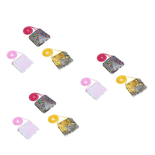 GALPADA 9stücke Junge Mädchen Pailletten Geldbörse Modische Quadratische Tasche Kleine Geldbörse Für Junge Mädchen Für Münzen Schmuck Und Kleine Dinge Mit Bunten Designs von GALPADA