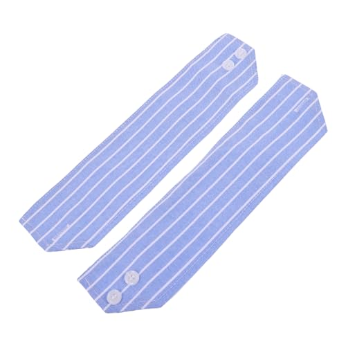 GALPADA 1paar Abnehmbare Blaue Gestreifte Fake Ärmel Für Damen Vielseitige Manschetten Für Blusen Und Jacken Stilvolles Accessoire Für von GALPADA