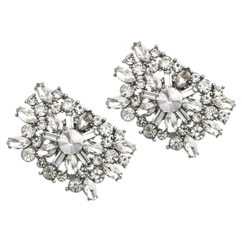 GALPADA Abnehmbare Strass Schuhclips Schuhschnalle aus Langlebiger Legierung Damenschuh Deko für Festliche High Heels Hochzeitsschmuck Weiß von GALPADA