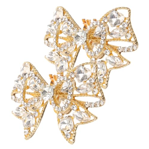 GALPADA Abnehmbare Strass Schuhclips mit Schleifen design Legierung Schuhschnallen für High Heels Vielseitige Schmuck Charms für Hochzeit Party Geschenk Damen Accessoire von GALPADA