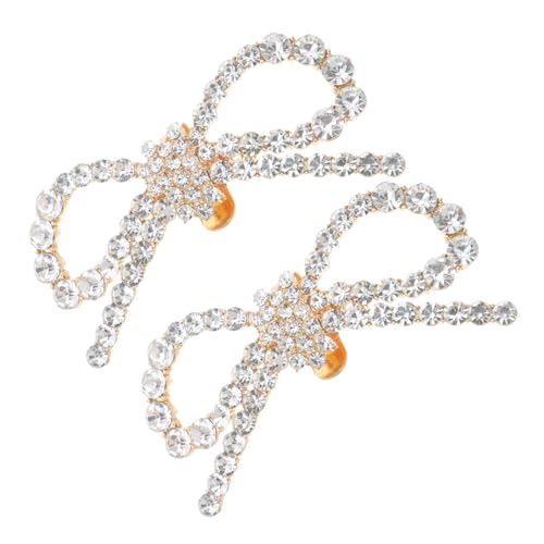 GALPADA Abnehmbare Strass Schuhclips mit Schleifen design für Damen Pumps und High Heels DIY Schuhschmuck für Hochzeit Brautschuhe Elegante Dekorative Schuhschnallen von GALPADA