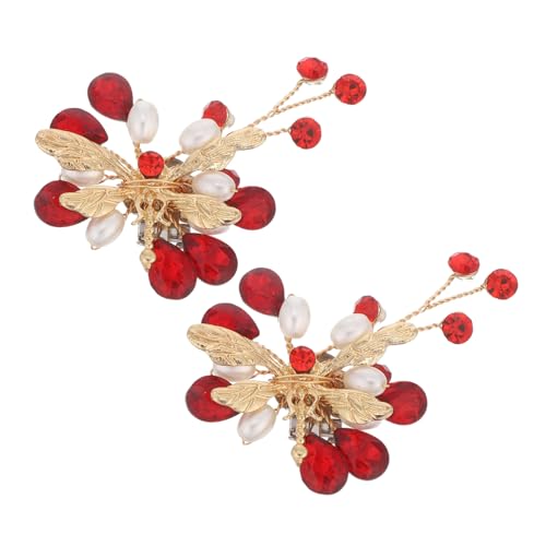 GALPADA Abnehmbare Strass-schuhclips mit Perlen Braut Hochzeitsschmuck Elegante Libellen-dekoration für High Heels Vielseitige Diy-schuhverzierung für Damen von GALPADA