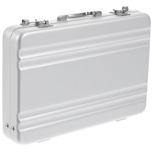 GALPADA Aluminium Kartenbox Visitenkartenhalter Stabil mit Sicherem Verschluss Multifunktional für Kredit Ausweise Tragbar für Business und Alltag Robustes Metallgehäuse Silber von GALPADA