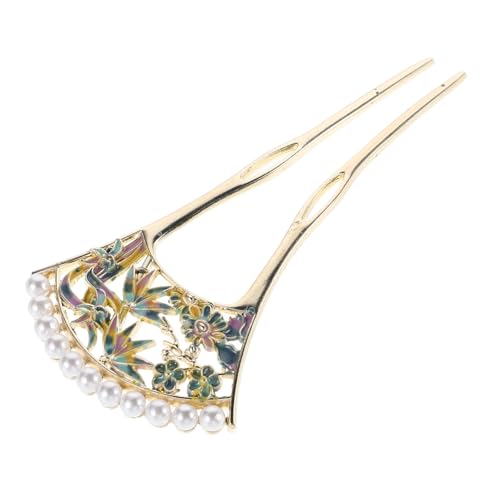 GALPADA Antike Chinesische Haarnadel U Förmig mit Filigranem Hohlfächer und Künstlichen Perlen Vintage Haaraccessoire für Frauen Kopfbedeckung für Hochzeiten und Festliche Anlässe GALPADA Antike Chinesische Haarnadel U Förmig mit Filigranem Hohlfächer und Künstlichen Perlen Vintage Haaraccessoire für Frauen Kopfbedeckung für Hochzeiten und Festliche Anlässe von GALPADA