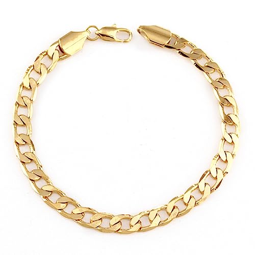 GALPADA Vergoldeter Armreif Ausgehöhltes Design Unisex 18K Kupferbeschichtung 19,5cm Stilvoll Gold für Damen und Herren Geeignet für Viele Anlässe von GALPADA