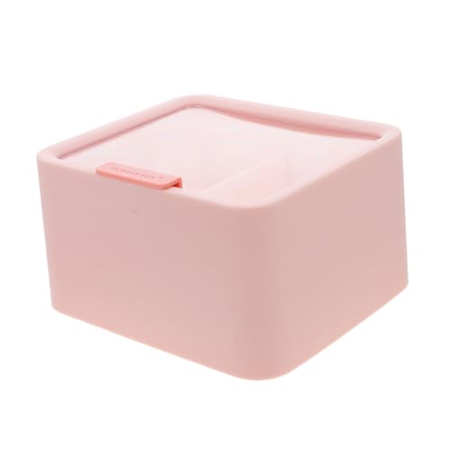 GALPADA Aufbewahrungsbox Mit Deckel Aus Plastik Organizer Für Tupfer Und Kosmetika Glatte Kanten Schlichtes Design Für Schreibtisch Und Bad von GALPADA