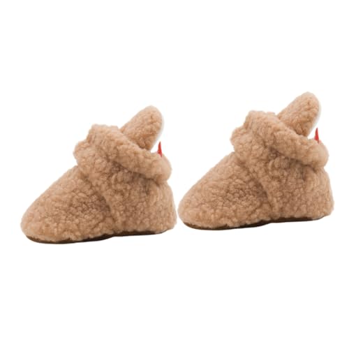 GALPADA Babyschuhe Kuschelig Warm Gefüttert Rutschfest Korallenfleece Winterstiefel für Monate von GALPADA