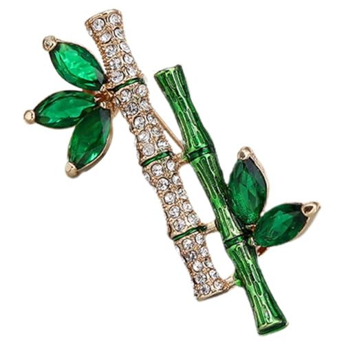 GALPADA Bamboo Brooch Pin Damen Glänzend Robust Kreatives Bambus Design Elegante Anstecknadel Schmuck Geschenkidee Geburtstag Valentinstag von GALPADA