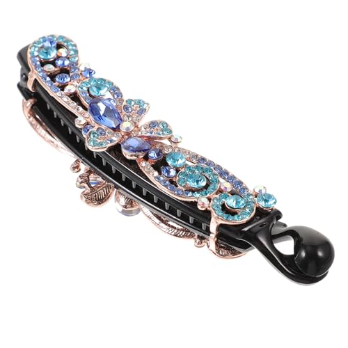 GALPADA Bananen Haarspange mit Blumen und Funkelnden Strasssteinen Robuste Metalllegierung Langlebig und Formbeständig Modischer Haarschmuck für Frauen für Alltag und Festliche Anlässe GALPADA Bananen Haarspange mit Blumen und Funkelnden Strasssteinen Robuste Metalllegierung Langlebig und Formbeständig Modischer Haarschmuck für Frauen für Alltag und Festliche Anlässe von GALPADA