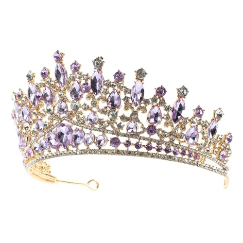 GALPADA Barock Haarkrone mit Strasssteinen für Braut Mädchen Haarschmuck Hochzeit Geburtstag Haarschmuck Stirnband Dekoration von GALPADA
