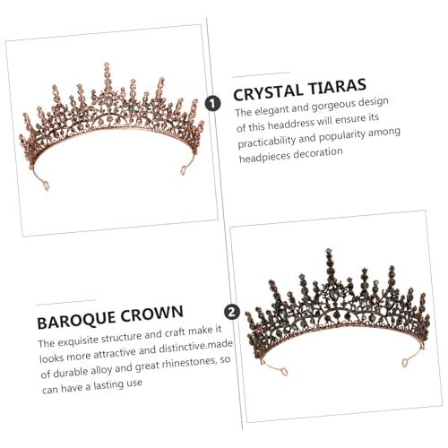 GALPADA Barock Haarschmuck Vintage Retro Krone Haarschmuck für Damen und Mädchen Accessoire für Hochzeit Geburtstag Kostüm Fest Geschenkidee mit Funkelnden Strasssteinen von GALPADA