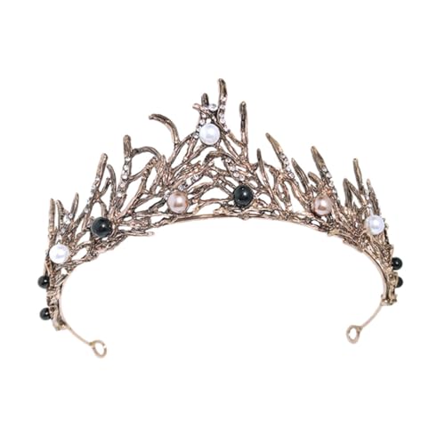 GALPADA Barock Vintage Krone Damen Haarschmuck Leichtes Braut Stirnband Hochzeit Party Accessoire Elegant Funkelndes Tiara Headband für Geburtstagsfeier und Festveranstaltung von GALPADA