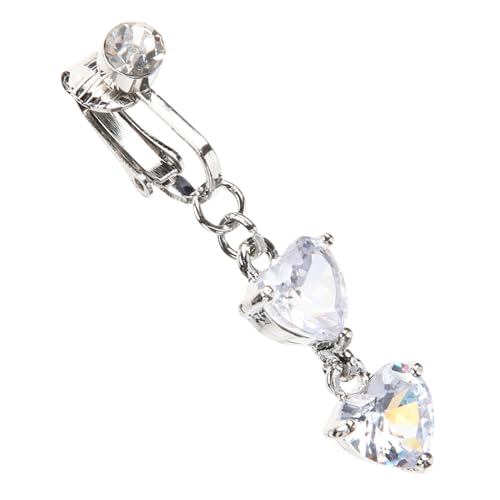 GALPADA Bauchnabelring Damen Fake Nabelpiercing Leichtes Körperschmuck Accessoire Elegantes Design Körperschmuck für Frauen und Mädchen von GALPADA