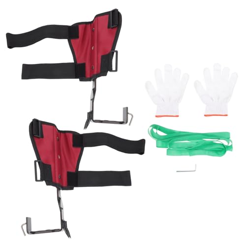 GALPADA Baumkletter Spikes Robust rutschfest Verstellbar Baumsteigeisen Kletterschuhe für Obstpflücken Kokosnussernte Jagdausrüstung Holzernte Outdoor von GALPADA