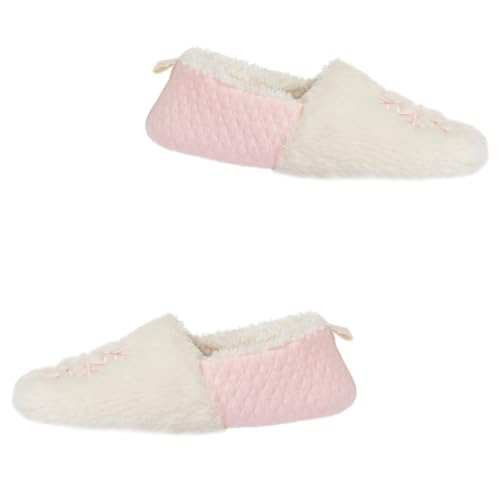 GALPADA Baumwoll Hausschuhe Gemütliche Damenschuhe Kalte Und Warme Damenschuhe Hochwertiger Samt Rosa von GALPADA
