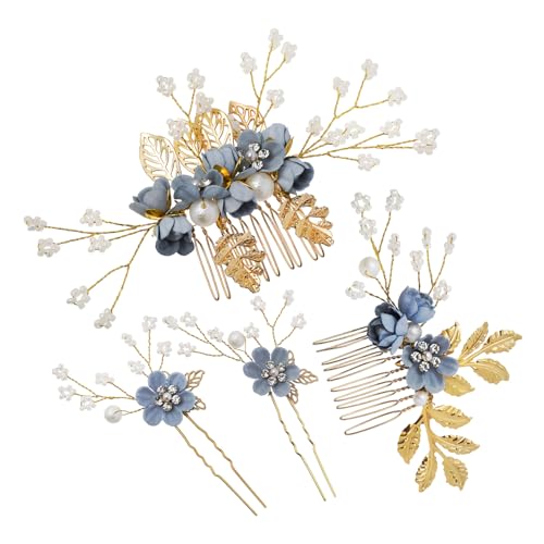 GALPADA Blumen Haarnadeln Set Teilig Handgefertigte Perlen Haarkämme aus Langlebiger Komfortabel und Stilvoll Geeignet als Brautschmuck für Hochzeit Fest und Besondere Anlässe von GALPADA