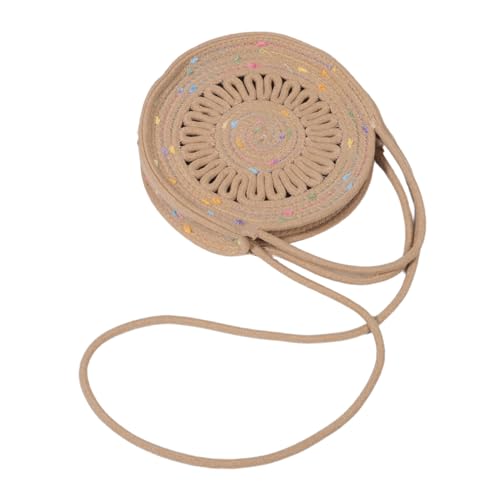 GALPADA Boho Crossbody Umhängetasche Baumwollseil Leicht Sommer Strandtasche Geflochtene Schultertasche Mit Gurt Für Damen Reise Alltag von GALPADA