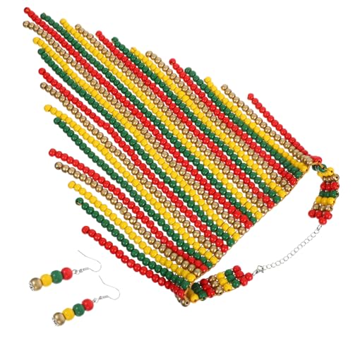 GALPADA Boho Holzperlen Halskette Damen Leichtes Vintage Ethno Schmuckstück mit Extravaganter Gestaltung Vielseitige Holzperlenkette für Party Büro und Alltag Handgefertigte Statement von GALPADA