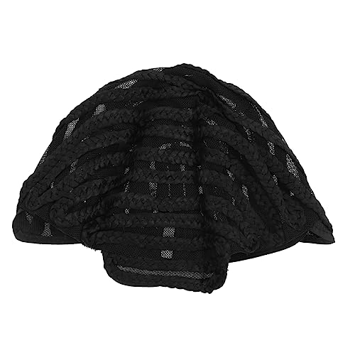 GALPADA Braided Wig Caps für Damen Schwarze Häkel Mütze für Einfache Anbringen von Synthetischen Perücken Atmungsaktiv und Anpassbar für Kopfgrößen Langlebig und Stylisch von GALPADA