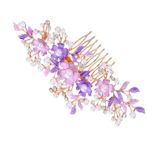 GALPADA Braut Haarschmuck Haarspange mit Rosenblüten Eleganter Haarkamm für Hochzeiten Brautjungfern Partys und Besondere Anlässe Leicht und Stabil für Damen und Mädchen von GALPADA