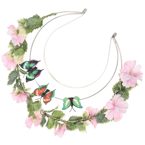 GALPADA Haarreifen Für Frauen Schmetterlingsblumen-haarschmuck Mädchen Haarschnitt Dekor All-match-stirnband Haarschmuck Hochzeit Stirnband Zubehör Braut Plastik Die Blumen Stiefmütterchen von GALPADA