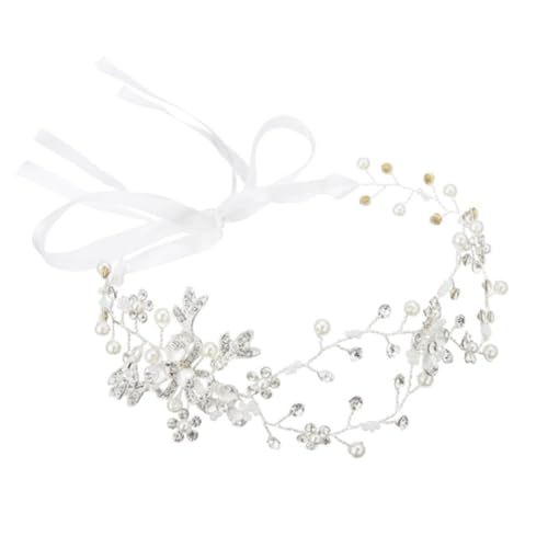 GALPADA Braut Stirnband aus Silberfarbenem Legierungs mit Funkelnden Strasssteinen Handgefertigt Leichtes und Komfortables Haarschmuck Accessoire für Besondere Anlässe Wie Hochzeit Party von GALPADA