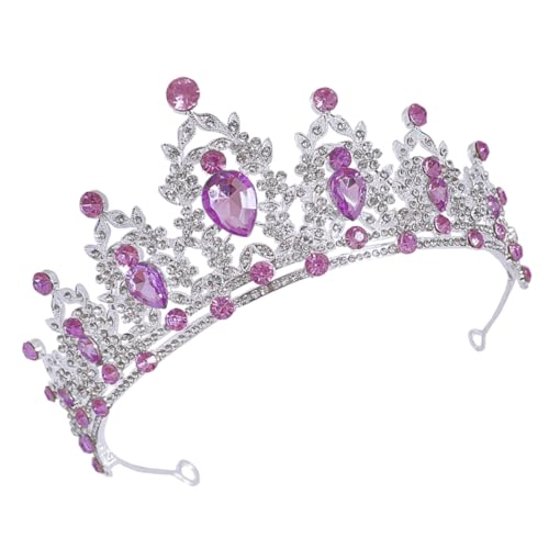 GALPADA Braut Tiara Haar Accessoire aus Langlebigem Material Wiederverwendbare Damen Krone für Hochzeit Party Festival Stilvolles Haarschmuck Design Silber für Frauen und Mädchen von GALPADA