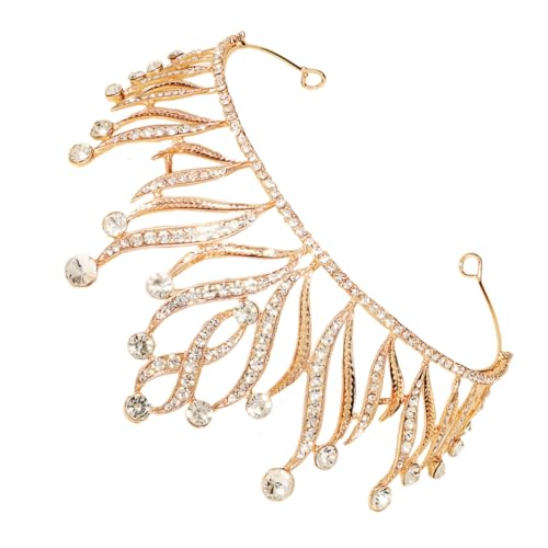 GALPADA Braut Tiara Kristallkrone Strass Hochzeit Krone Leichtes Design Damen Kopfschmuck für Party Feier Brautfrisur von GALPADA