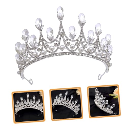 GALPADA Braut Tiara Kron Diadem mit Funkelnden Strasssteinen Vintage Inspiriertes Haarschmuck für Hochzeit Party und Besondere Anlässe Leicht und Komfortabel für Braut und Brautjungfern von GALPADA