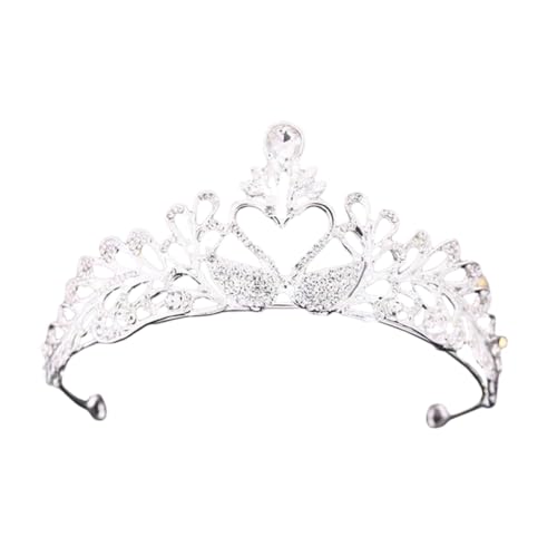 GALPADA Braut Tiara mit Strass Leichtes Legierungsmaterial Komfortable Barockes Design Funkelnde Kristallkrone Geeignet für Hochzeit Geburtstag und Festliche Anlässe von GALPADA