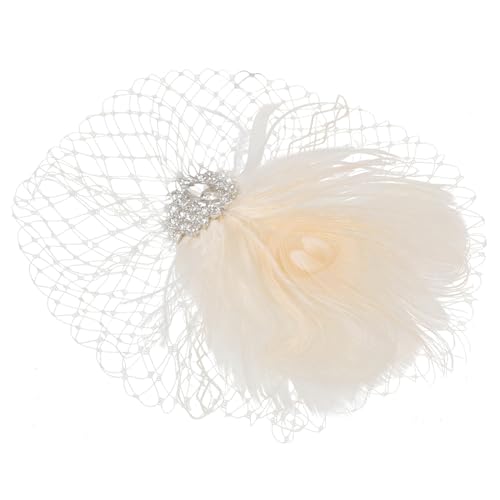 GALPADA Braut-stirnband Hochzeits-kopfschmuck Netz-fascinator Haarspange Für Frauen Elegante Braut-hochzeitsparty Kopfschmuck Schleier von GALPADA