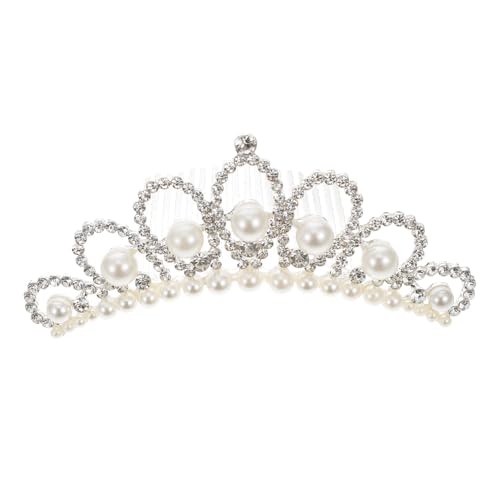 GALPADA Bridal Pearl Crown Tiara Haarschmuck für Hochzeit Damen Alloy Perlen Diadem Braut Krone Zubehör von GALPADA