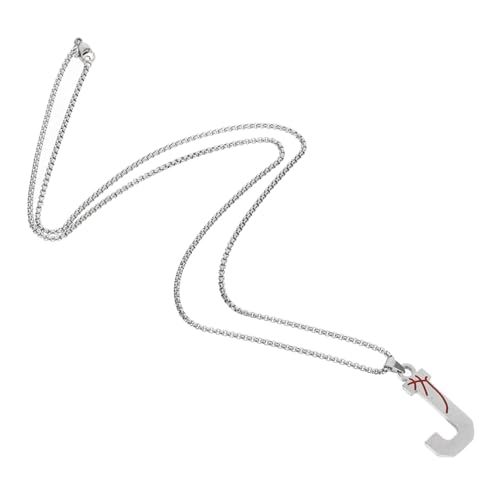 GALPADA Buchstaben Halskette Herren Damen Hip Hop Basketball Design Trendiger Anhänger Modischer Sportschmuck für Party und Alltag von GALPADA