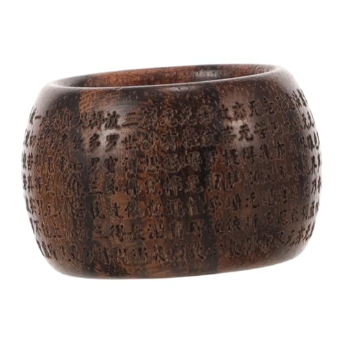 GALPADA Buddhismus Stil Holz Daumenring Tigerstreifen Muster Holzring Herren Damen Schmuck Modisch Leicht Handgefertigt als Fingerdekoration und Sammlerstück von GALPADA