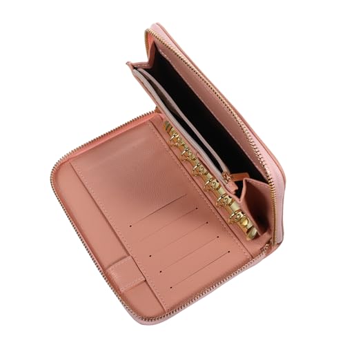 GALPADA Budget-geldbörse Mit Bargeldumschlägen Organizer Für Damen Rosa Pu-Material Reißverschlussgriff Kartenhalter Tasche Zum Sparen System Zur Budgetverwaltung Mit Umschlägen Und Teiler von GALPADA