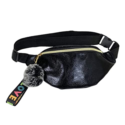 GALPADA Bumbags für Damen metallische Farbe Fanny- Pack für Frauen Bumpsack für Frauen Schlüsselanhänger aus Messing glänzende Kulturbeutel Sport-Gürteltasche Mini Brusttasche Vorderseite von GALPADA