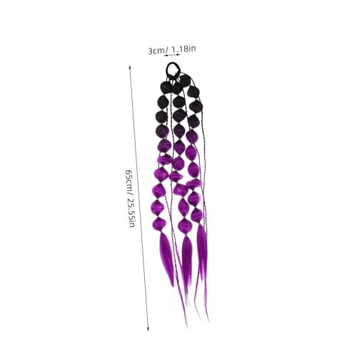 GALPADA Gradient Farbstreifen Bubble Braid Pferdeschwanz Extensions Handgefertigtes Haaraccessoire Für Festivals Und Alltag Für Frauen Und Mädchen von GALPADA