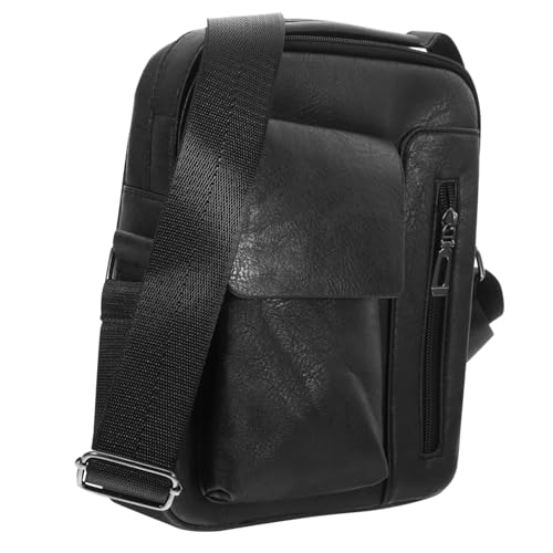 GALPADA Business Herren Crossbody Tasche Klein Multifunktional Robuste Umhängetasche für Reisen Outdoor Sport Alltag Schwarz von GALPADA